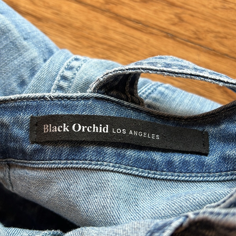 Black Orchid Distressed Overalls - Picture 2 of 7